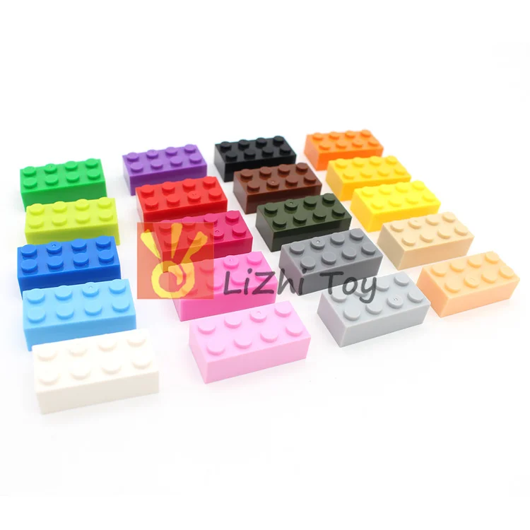 Lizhi MOC 3001 Кирпич 2x4 DIY просвечивающие строительные блоки Развивающие детские