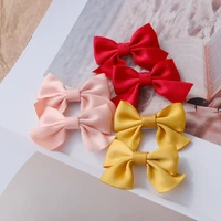 2pcs childrens bow knot hair clips pink red purple yellow bow headdress cute sweet princess hairpin baby girl hair accessories