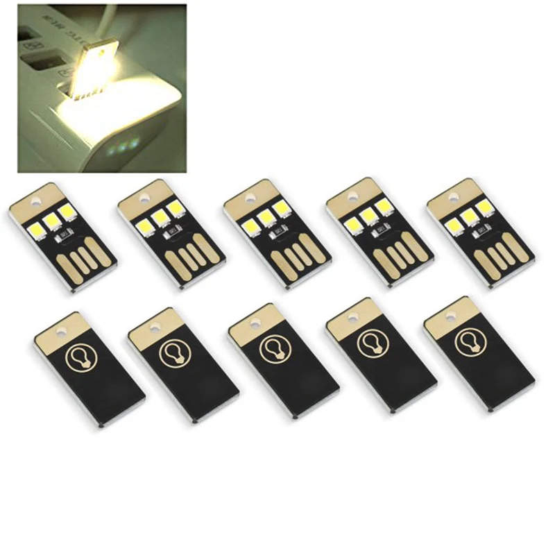 

5Pcs Mini USB Power LED Light Night Camping Eqpment for Power Bank Computer Ultra Low Power 2835 Chips Pocket Card Lamp