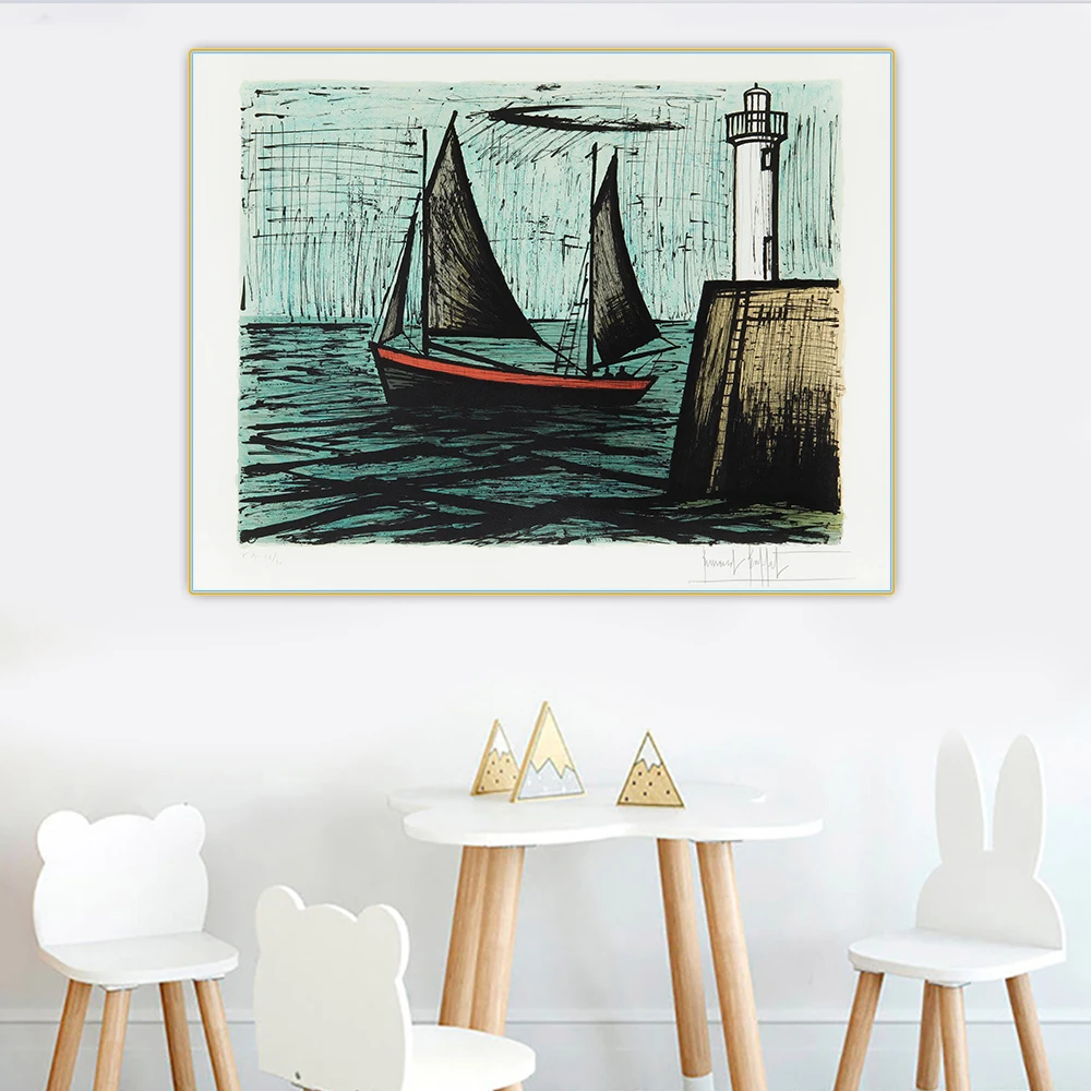 Бернарный шведский стол 《Рыбацкая лодка 84》холст картина маслом художественный