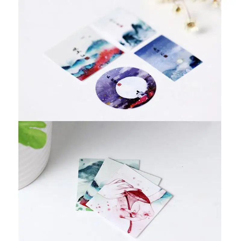 

40 Pcs/set Vintage Chinese Traditional Style Stickers DIY Office Beautiful Handmade Design Decoration Supplies Stickers Stu W4O4