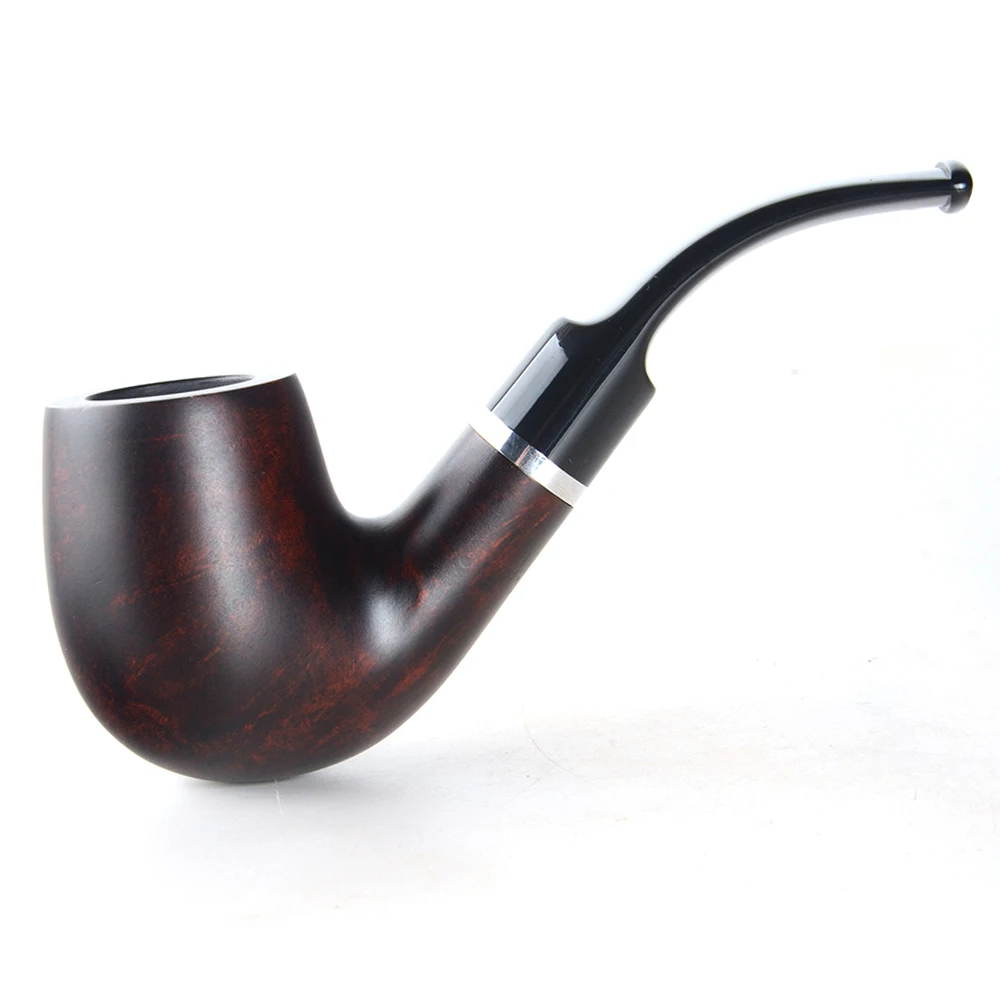 

Briar pipes tobacco smoking pipe smooth finish 9mm filter large full bent pipe shape #CK1009