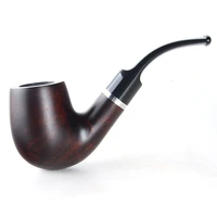 briar pipes tobacco smoking pipe smooth finish 9mm filter large full bent pipe shape ck1009