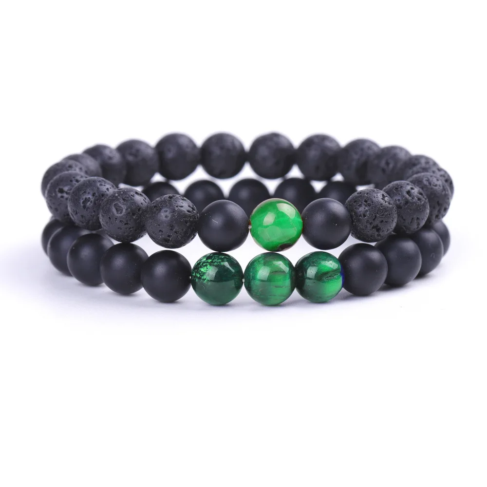 

Браслет из натурального камня, аметистовый лавовый ховлит, Diy диффузор эфирного масла, Парные браслеты для женщин и мужчин, ювелирные издели...