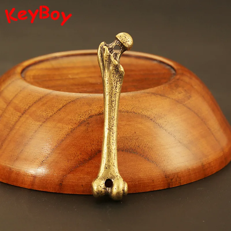 Ручной бронзовый брелок с косточкой подвески сделай сам кольца золото Винтаж