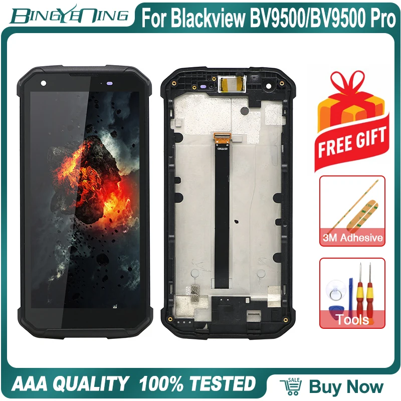 BINGYENING Blackview BV9500 Pro Plus сенсорный экран и ЖК дисплей для BV9900 BV9900E с рамкой|Экраны