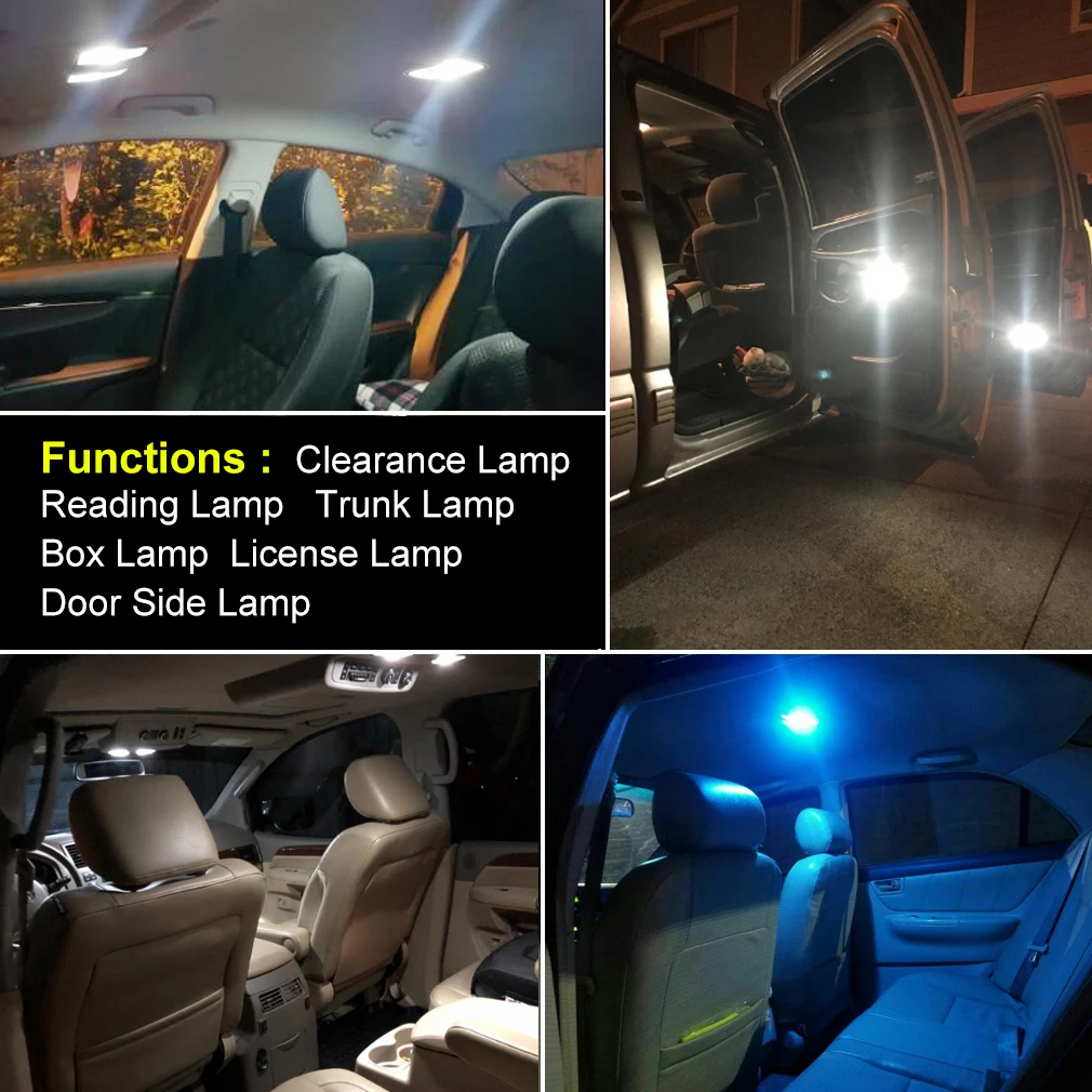 2шт T10 192 194 168 W5W светодиодный лампы FLS35 чипы Canbus без ошибок супер яркие купольные