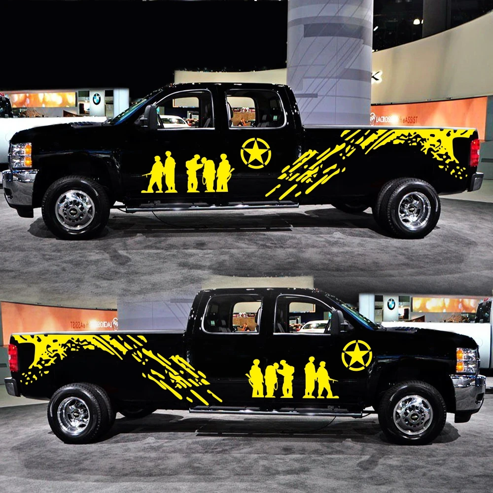 

2pcs Car Stickers Decals Vehicle Body Vinyl Car Cover Racing Sports Decal For Ford F Chevrolet Volkswagen Tiguan Golf Toyota RV4