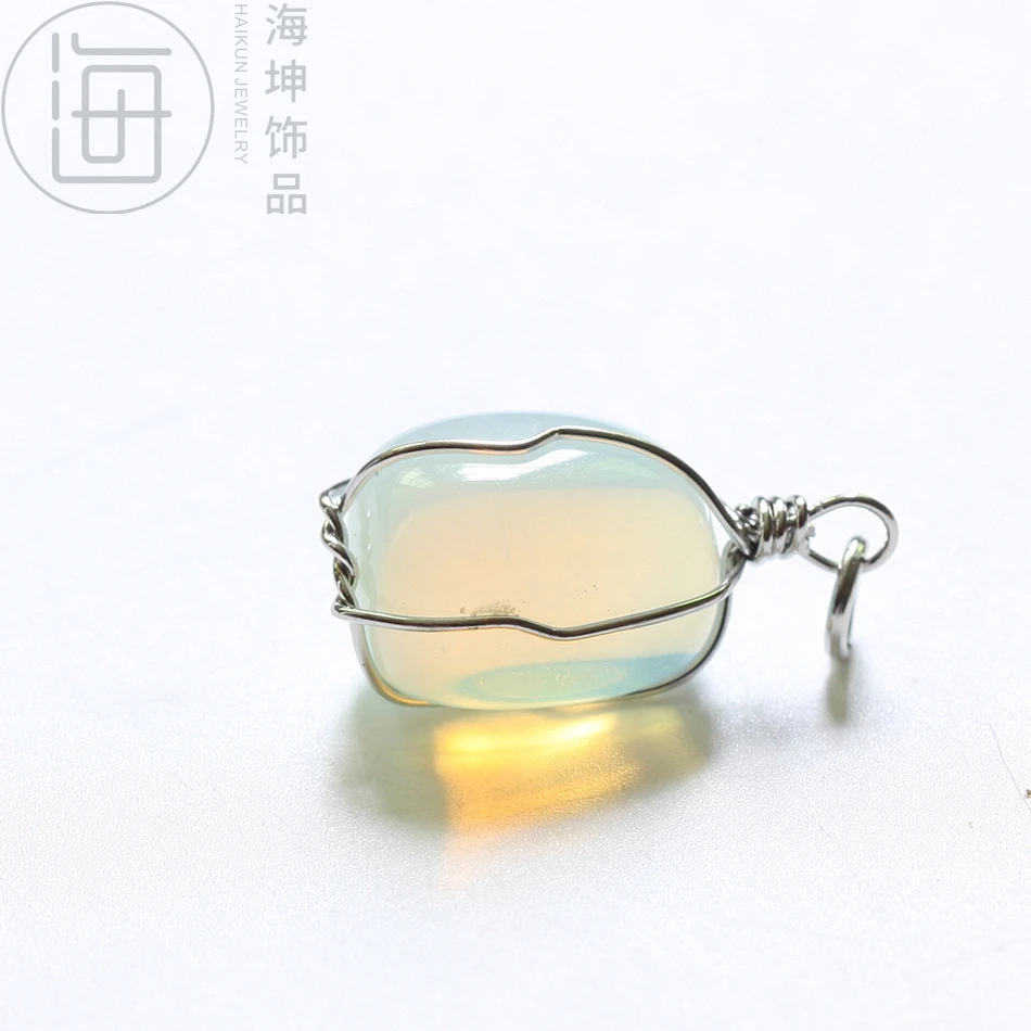 Сделай Сам поставка Подвеска из натурального камня с металлической оправой