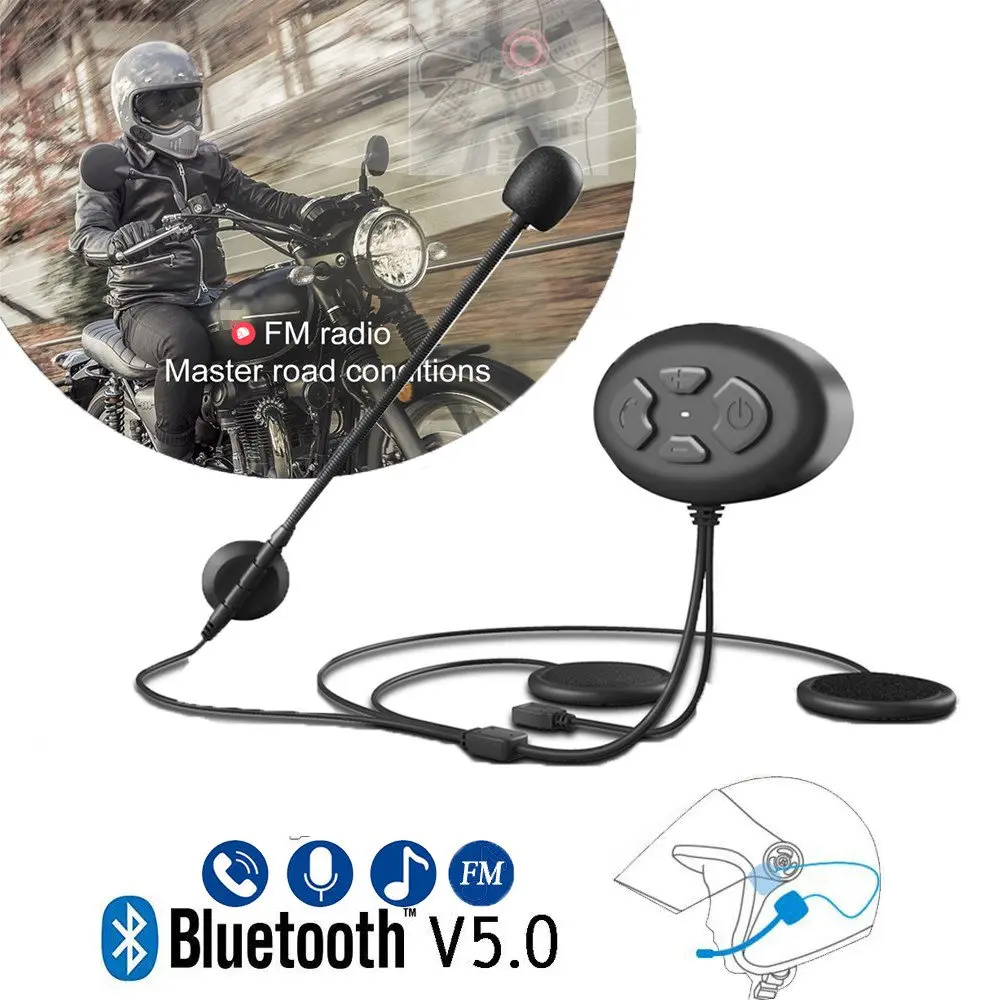 Мотоциклы Bluetooth 5 0 гарнитура для шлема беспроводной громкой связи стерео