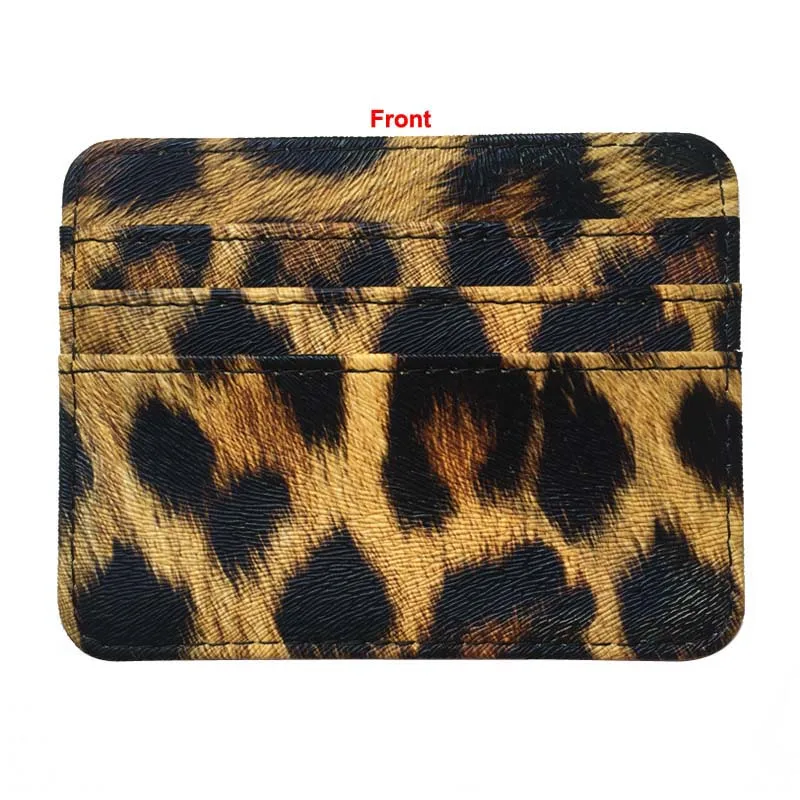 3 цвета держатель для карт женщин и мужчин из искусственной кожи с леопардовым