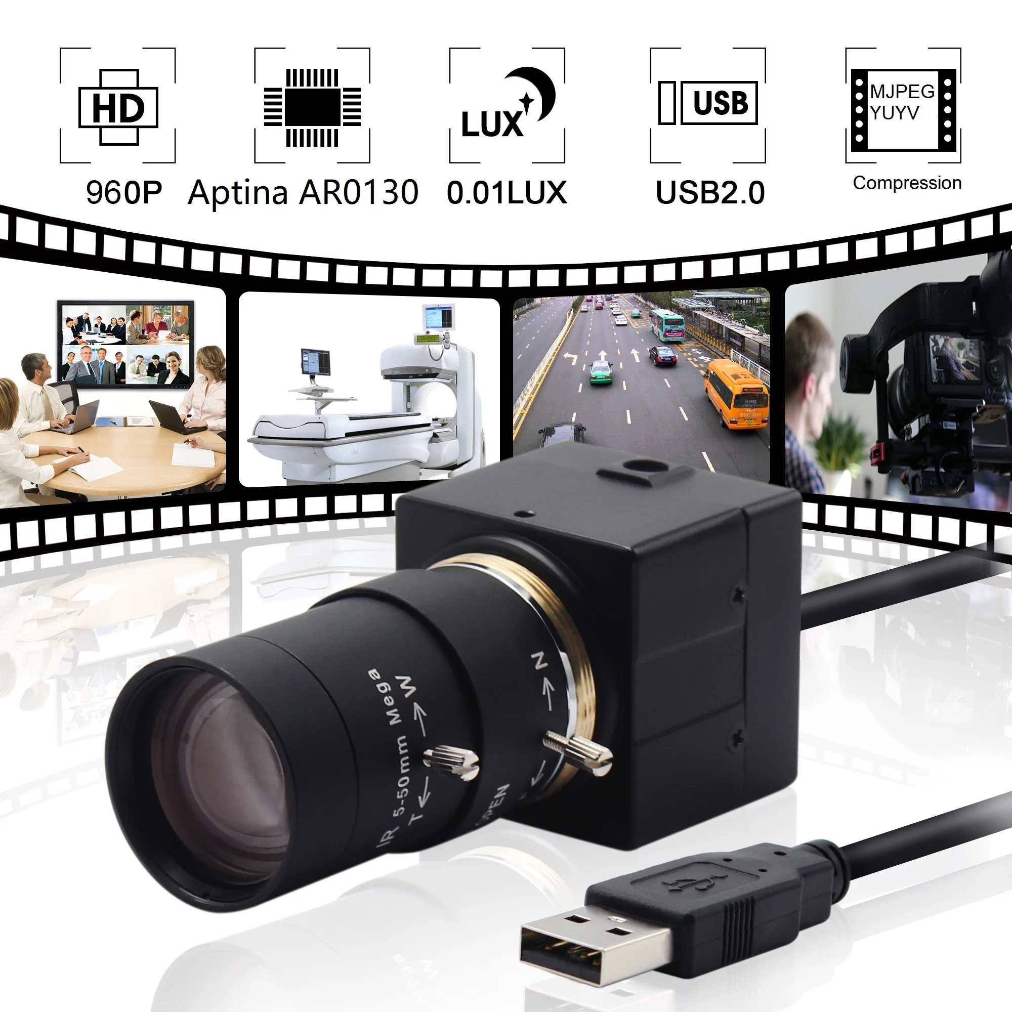 Веб-камера HD AR0130 с CMOS-датчиком 960 МП P люкс | Безопасность и защита