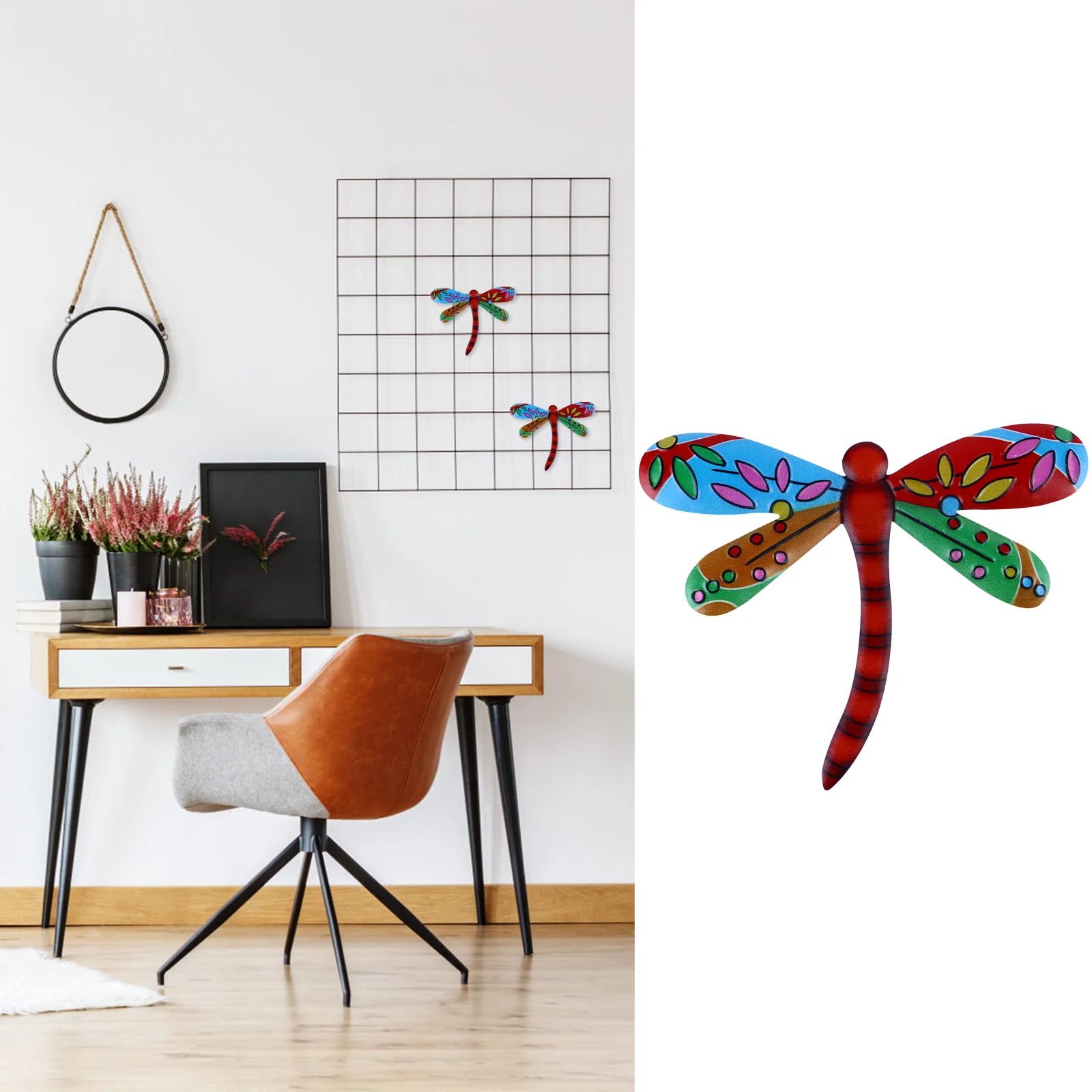 

Iron Art Dragonfly Hanging Ornament Wall Art Wall Hanging Decorations Craft