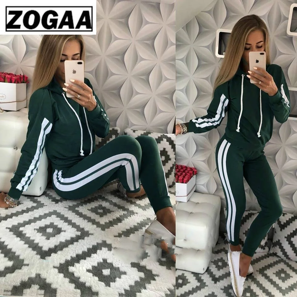 Новинка 2019 Женский Повседневный Спортивный костюм женский комплект из двух