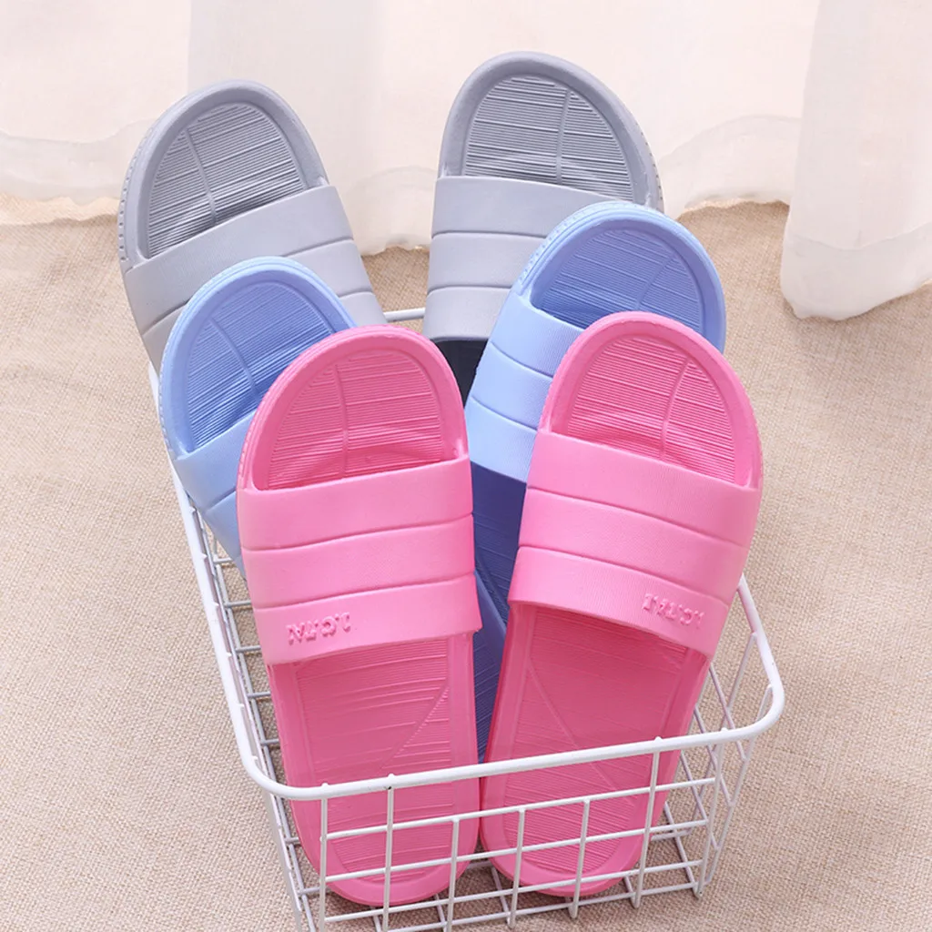 Женские шлепанцы летние Нескользящие домашние Тапочки для ванной с мягкой