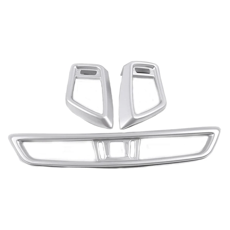 

3Pcs Car AC Vent Center Air Conditioning Outlet Cover Trim for Nissan Qashqai J11 X-Trail X Trail T32 2014-2020 Silver