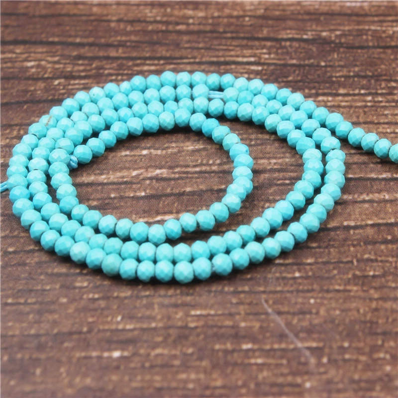 

LanLi 2/3mm turquoise small beads fashion jewelry interval loose beads DIY bracelet necklace earrings and accessories