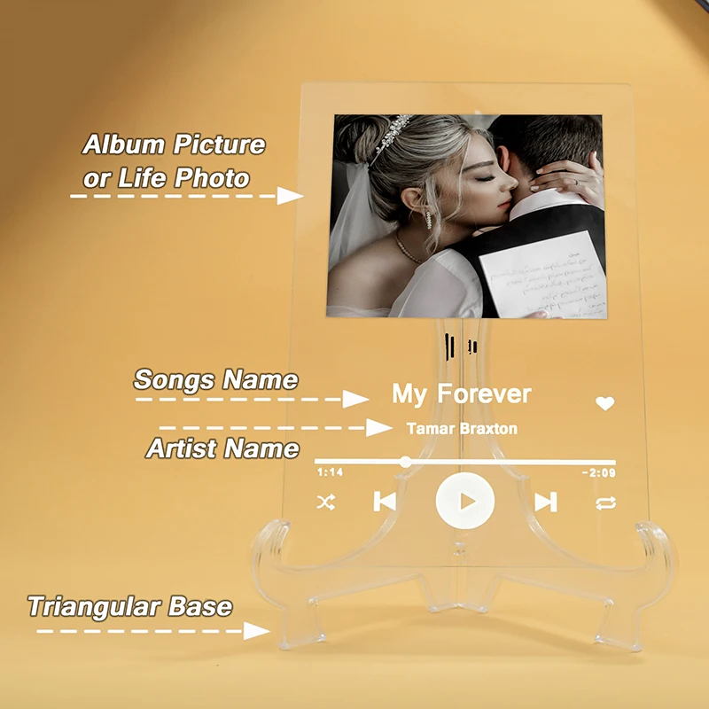 Набор ювелирных изделий Esspoc акриловая доска с музыкой и основание персональные