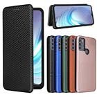 Кожаный чехол из углеродного волокна для Moto G60, магнитный чехол-книжка для Motorola Moto G40 Fusion G 60, чехол