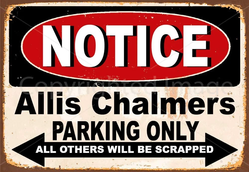 

Yilooom Allis халмеры трактор парковка металлический оловянный знак плакат настенный налет