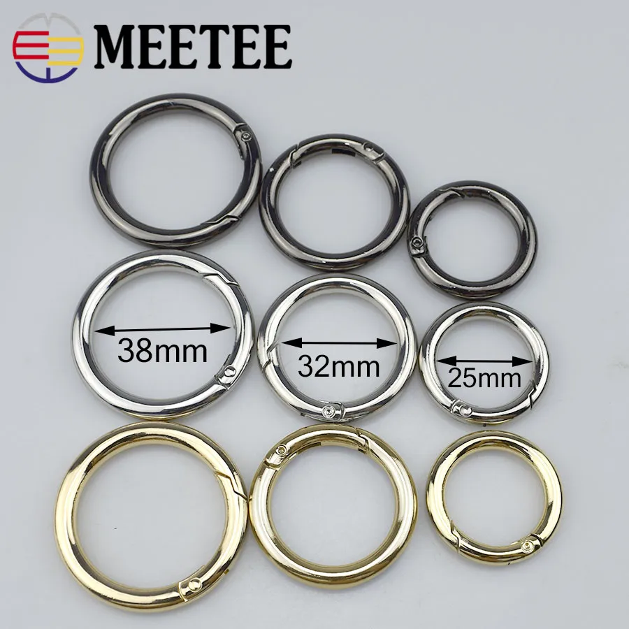 4 шт. Meetee 25/32/38 мм сумка с круглым кольцом пряжкой металлический ремень крючками