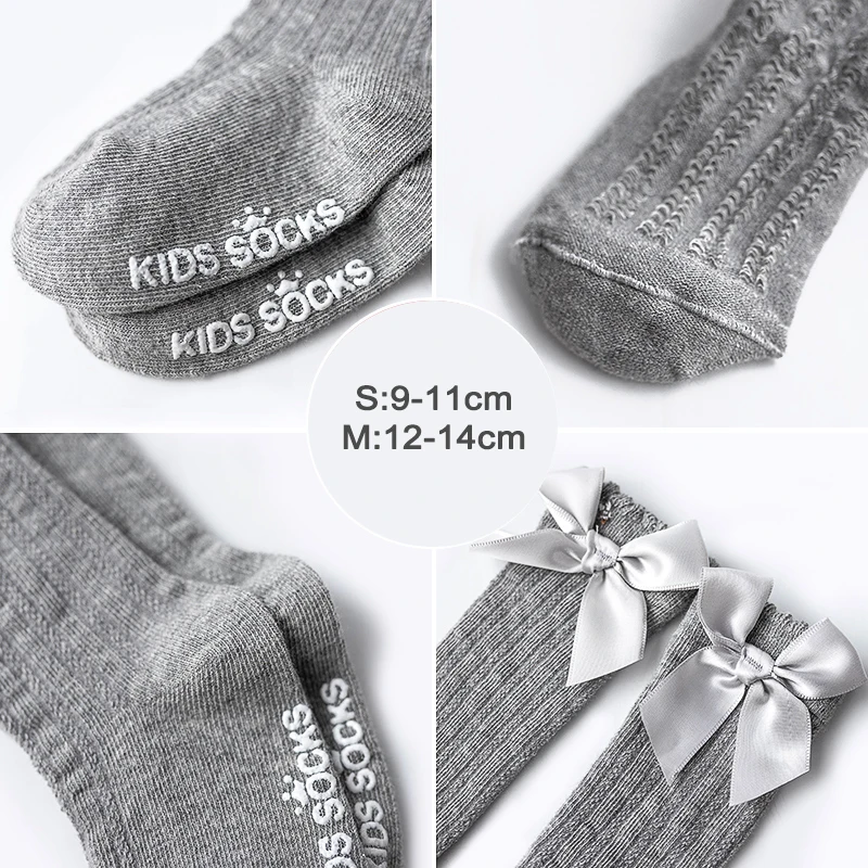 Носки для маленьких девочек Гольфы принцессы с бантом милые детские носки
