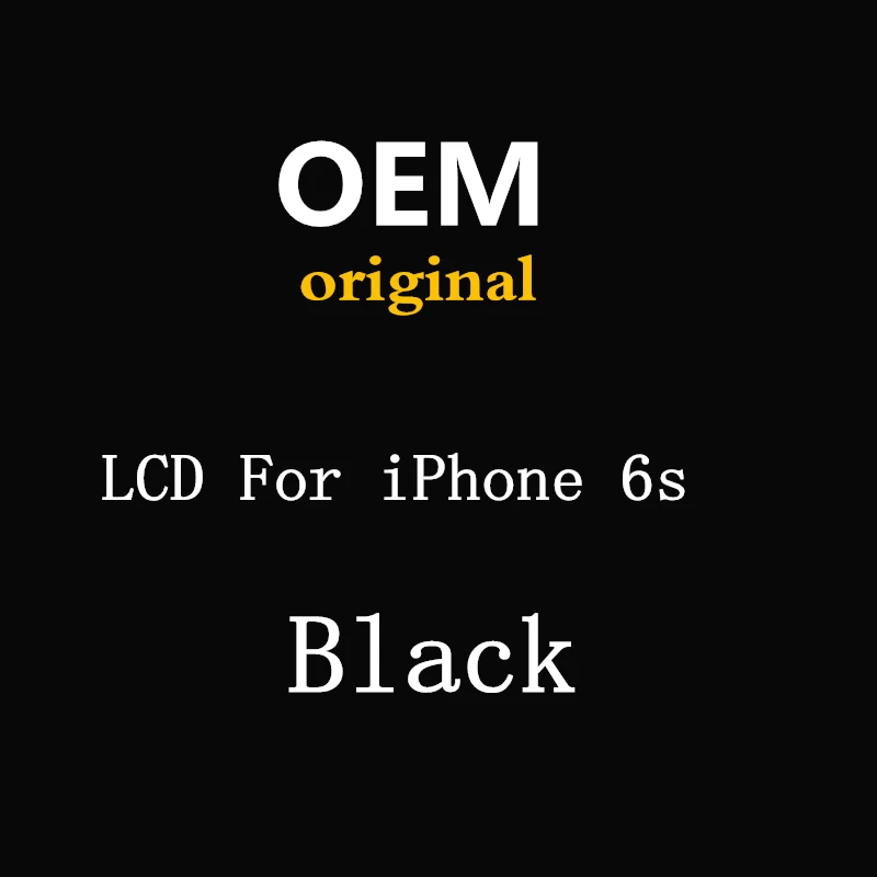 For iPhone 6s Black OEM ЖК-дисплей сенсорный экран для iPhone 6 6plus 6s plus 7 черный белый сборка Замена с инструментами - Цвет: For iPhone 6s Black