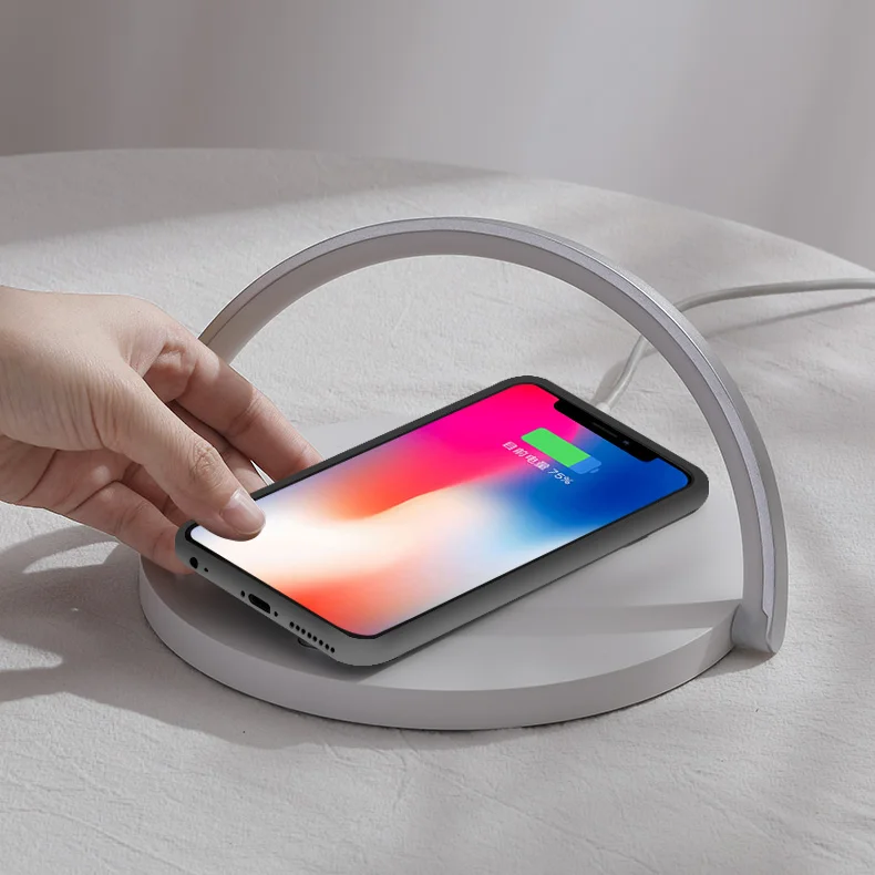 wireless charger fast 10w qi charging stand dock station wireless charging stand for iphone 13 12 11 xs xr x night lamp charger free global shipping