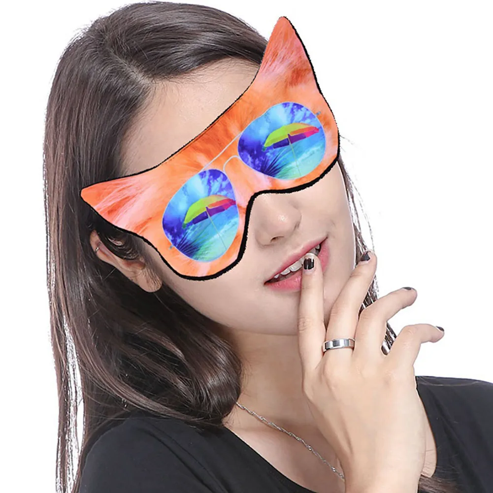 Маска для сна Joylife путешествий офиса прикольная маска глаз с 3D принтом тигра лисы