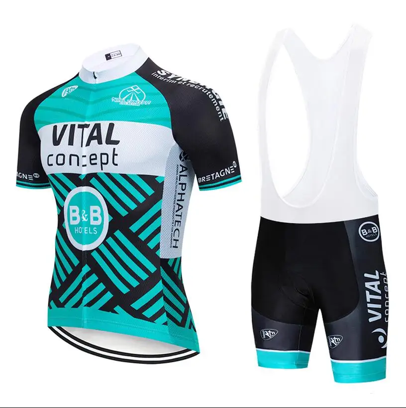 6 шт. полный комплект команды vital vision Велоспорт Джерси 20D набор велошорт Ropa Ciclismo Лето быстросохнущая pro велосипедный майон брюки - Цвет: Небесно-голубой