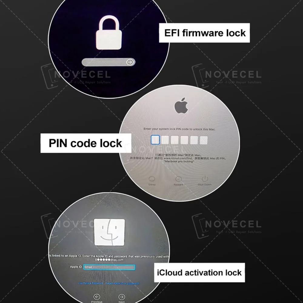 Novecel T203 iCloud EFI прошивка штырьковый код для Macbook Pro Air Mac Mini T2 Rom помощник чтения