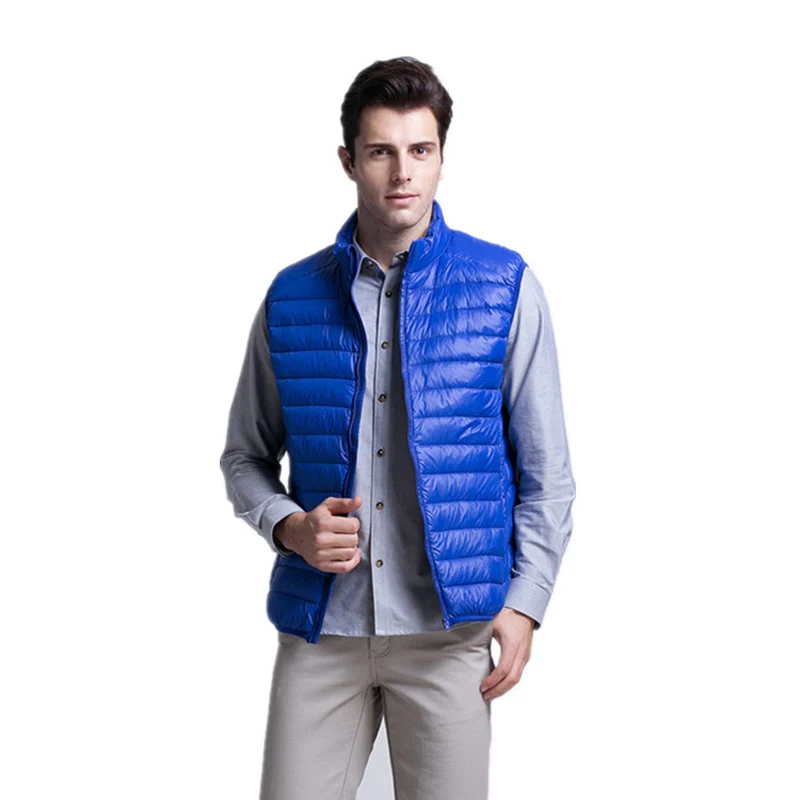 Men Duck Down Vests 2022 New Autumn Winter Ultra Light Puffer Waistcoat Casual Portable Sleeveless Jackets Windproof Man Gilet