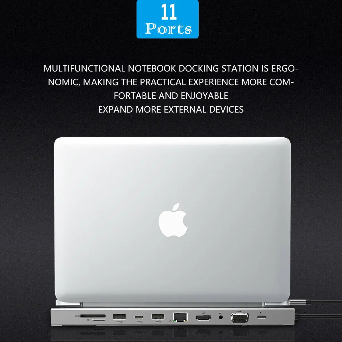 

CABLETIME 2020 Type C HUB to LAN Ethernet HDMI SD Card Reader PD Port Docking Station USB C Hub for Macbook Air HP Dell C306