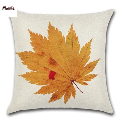 

Maple Leaf Pattern Linen Pillowcase Square Pillowcase Home Creative Cushion Cover Home Bedroom Hotel Car Decoration 45 * 45cm. .