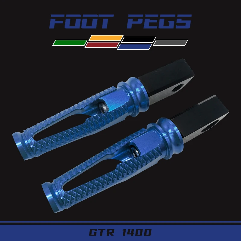 

Motorcycle Accessories CNC Aluminum Rear Foot Pegs for Kawasaki GTR1400 GTR 1400 Passenger Footrests pedal Footpegs