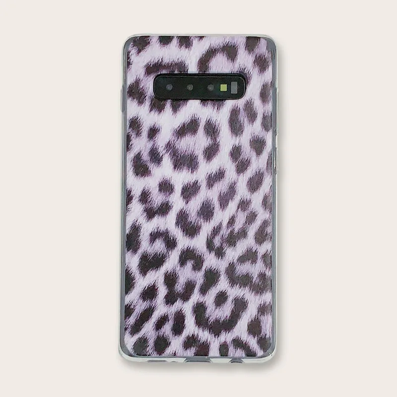 

New Samsung Transparent Painted Leopard Phone Case for Galaxy S8 /Galaxy S9/ Galaxy S10 + TPU All Inclusive Phone Case