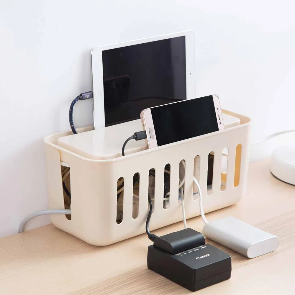 Настольная розетка коробка для хранения проводов отделки кабеля питания