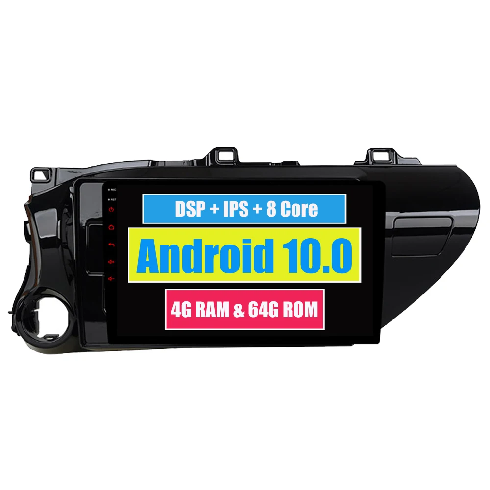 RoverOne Android 10 автомобильный мультимедийный плеер для Toyota Hilux 2015 2016 2017 2018 Авторадио
