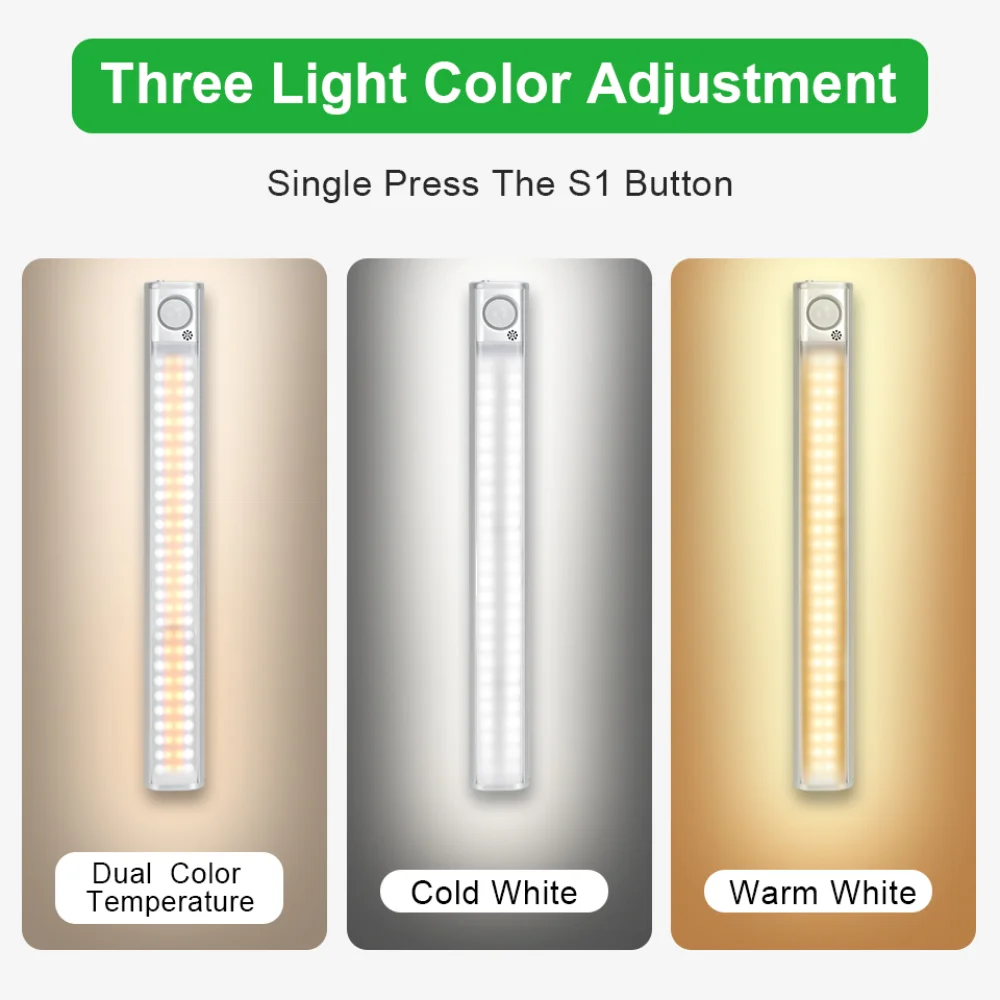 Светодиодный светильник для шкафа движения Сенсор ночник Портативный ПИР