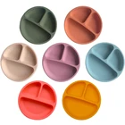 Силиконовая обеденная тарелка для детей с защитой от падения, цельнокроеная детская посуда без бисфенола А, детская посуда для малышей, пищевые закуски, миски для кормления