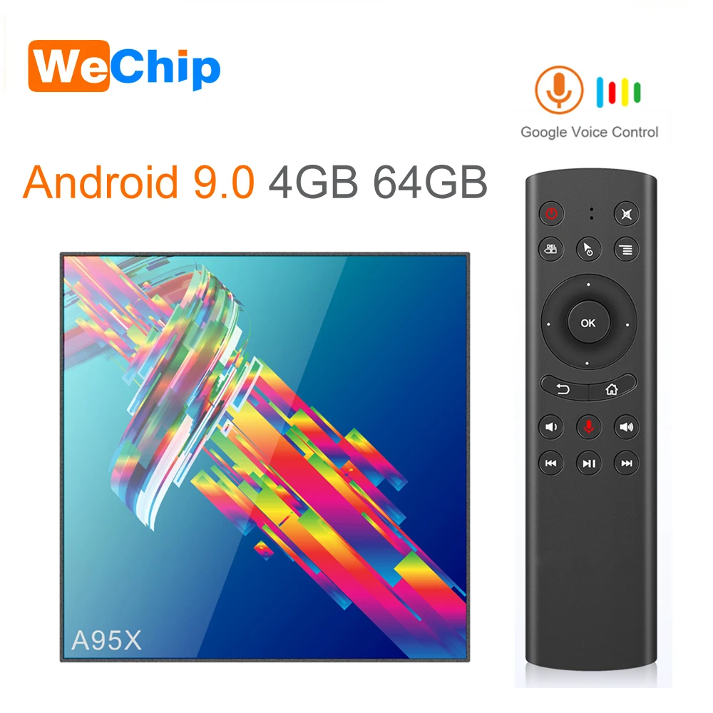 ТВ приставка Wechip A95X R3 Android 9 0 RK3318 медиаплеер двойной Wifi Bluetooth YouTube 4k USB 3 4GB Smart