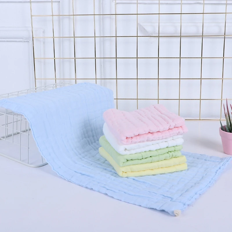 

6 Pcs/Pack Baby Infant Feeding Bibs Absorbent Soft Gauze Burp Saliva Towel Cloth C63C