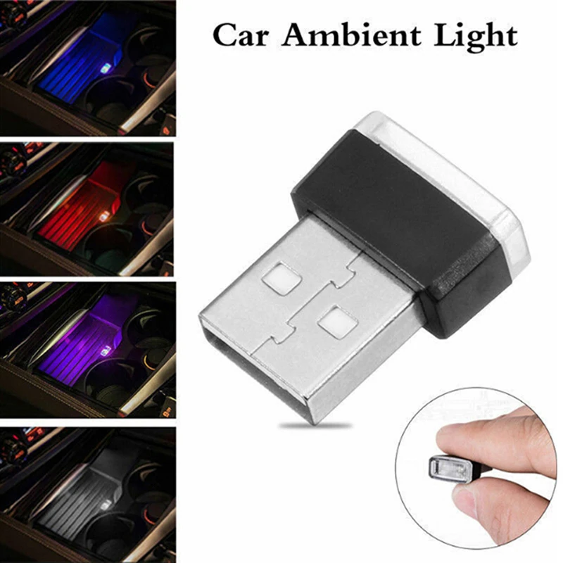 

1PC Flexible Mini USB LED Light Colorful Lamp For Car Atmosphere Lamp Bright