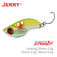 jerry dagger micro ultralight vibration fishing lure alloy jig light rock fishing 2 8g 3 5g 5g sinking blade vib uv coating trou