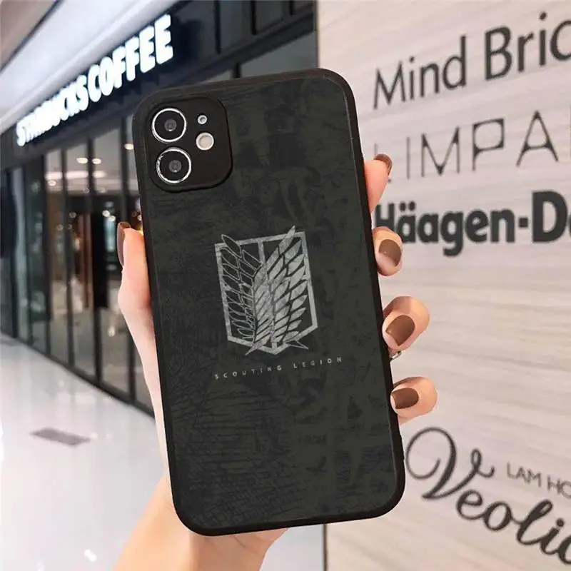 

Attack Titan Phone Cases Matte Transparent for iPhone 7 8 11 12 s mini pro X XS XR MAX Plus cover funda