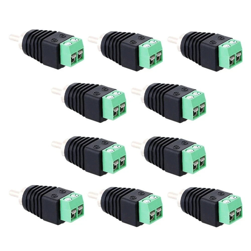 10 шт./лот Коаксиальный Cat5 Cat6 к RCA штекерному разъему для камеры видеонаблюдения