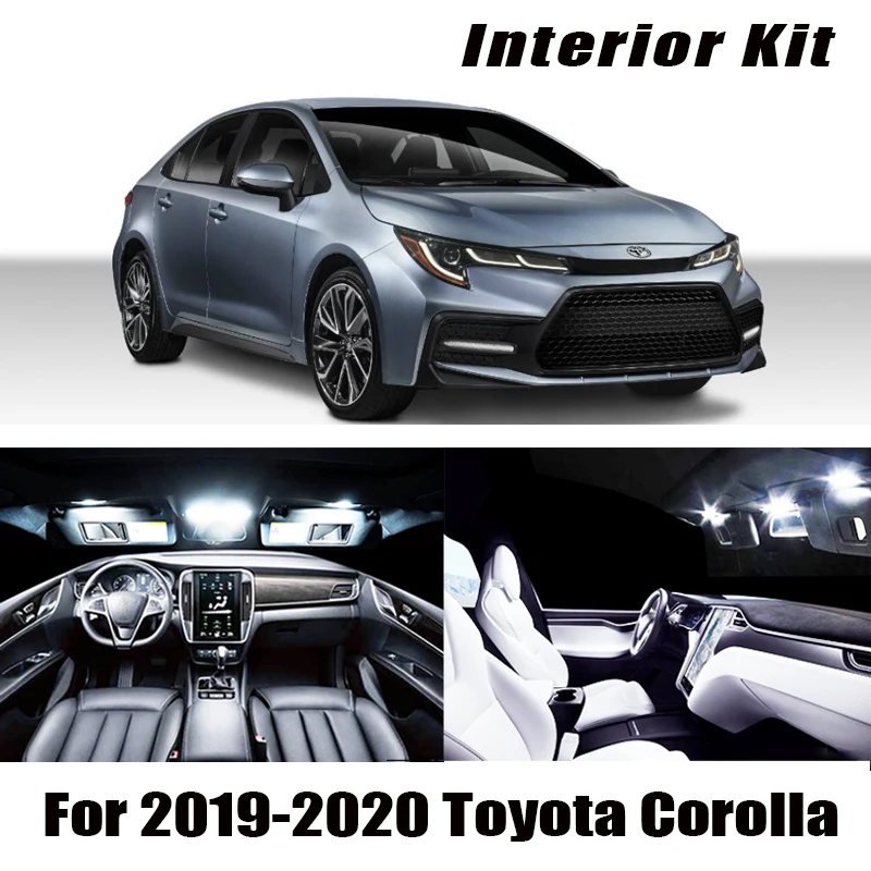 11x комплект светодиодных ламп Canbus для салона автомобиля посылка 2019 Toyota