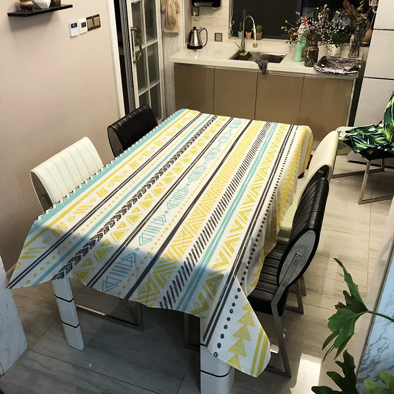 

PVC Nordic style printed pattern washable decorative household waterproof tablecloth