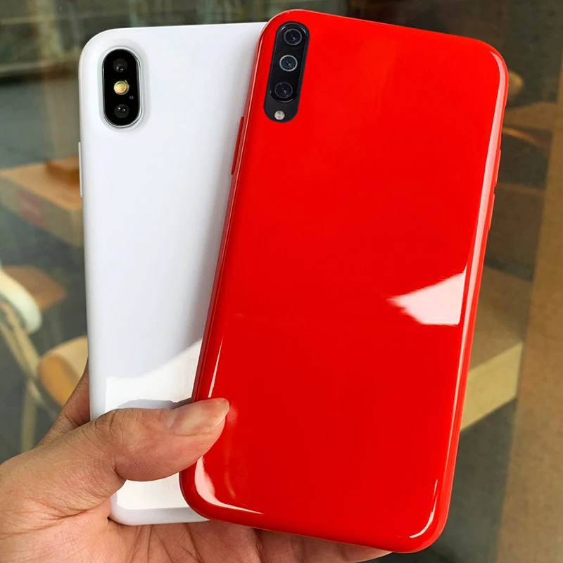 Однотонный яркий чехол для телефона Huawei P30 Pro Lite глянцевый Mate 20 | Мобильные