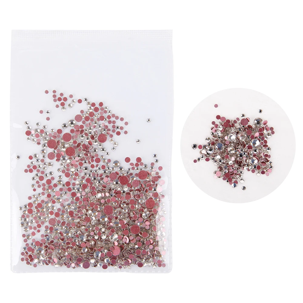 1440 шт./упак. с украшением в виде кристаллов полимерные Стразы плоские оборота для